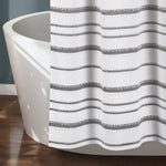 Stripe Clip Jacquard Shower Curtain
