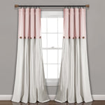 Linen Button Window Curtain Panel