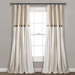 Linen Button Window Curtain Panel