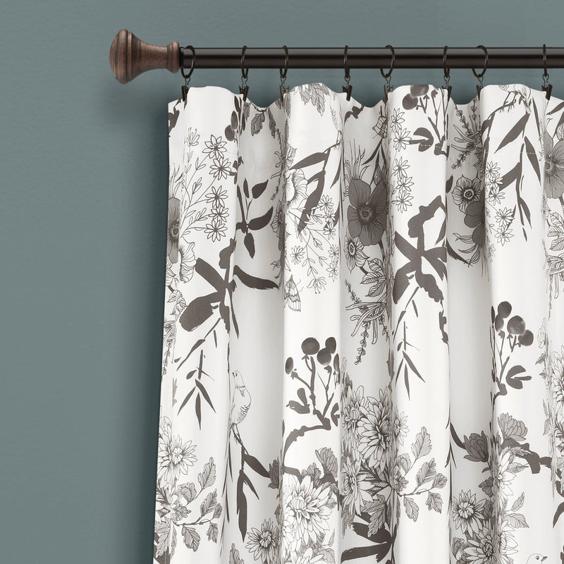 Botanical Garden Light Filtering Window Curtain Panel Set