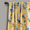 Tania Floral Light Filtering Window Curtain Panel Set