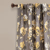 Tania Floral Light Filtering Window Curtain Panel Set