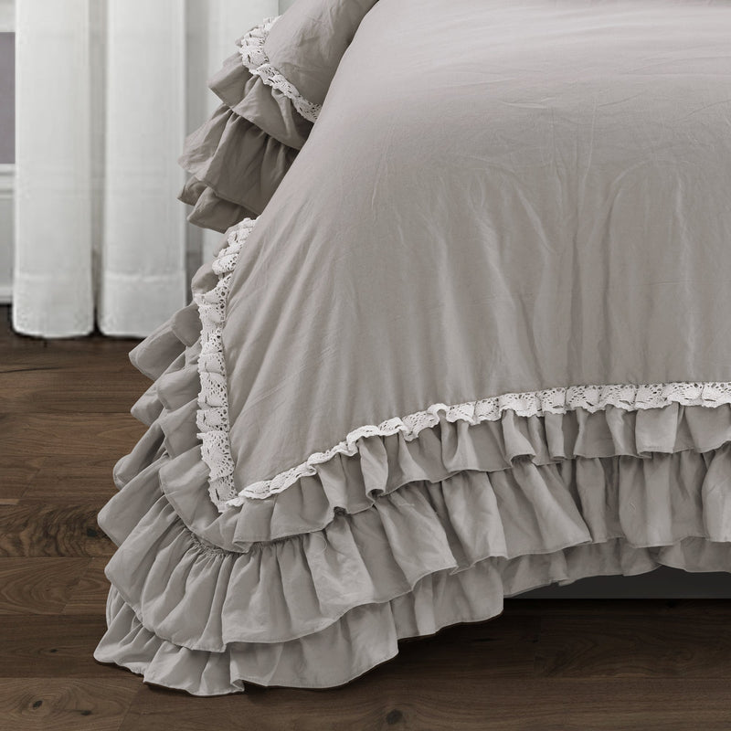 Ella Ruffle Lace Dorm Comforter Set