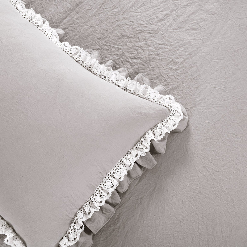 Ella Ruffle Lace Dorm Comforter Set