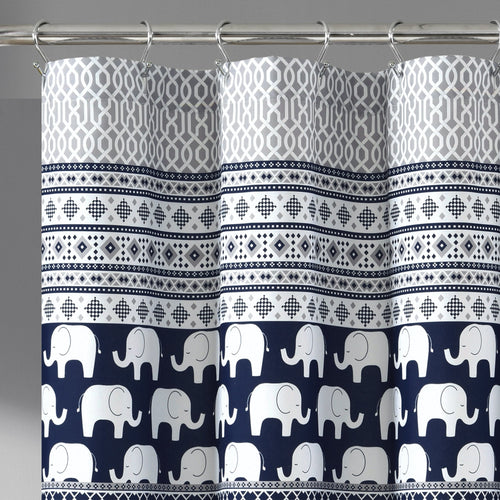 Elephant Stripe Shower Curtain