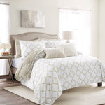 Ravello Pintuck Caroline Geo 7 Piece Comforter Set