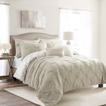 Ravello Pintuck Caroline Geo 7 Piece Comforter Set