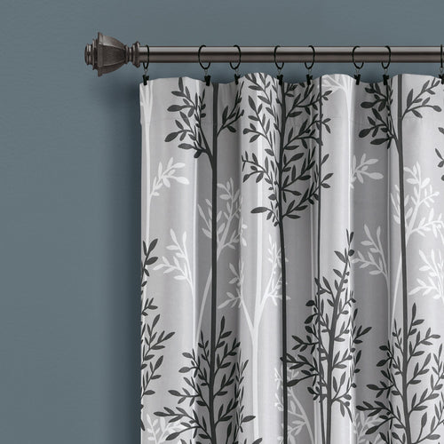 Linear Tree Insulated Rod Pocket Blackout Curtain Panel Set