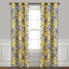 Farmhouse Bird And Flower Insulated Grommet Blackout Window Curtain Panel Set