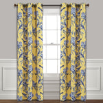 Farmhouse Bird And Flower Insulated Grommet Blackout Window Curtain Panel Set