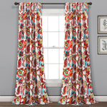 Zara Jacobean Room Darkening Window Curtain Panel Set