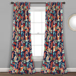 Zara Jacobean Room Darkening Window Curtain Panel Set