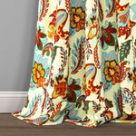 Zara Jacobean Room Darkening Window Curtain Panel Set