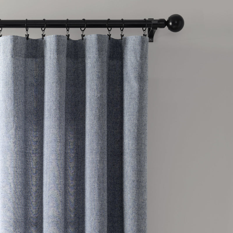 Nantucket Yarn Dyed Cotton Tassel Fringe Window Curtain Panel Set