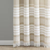 Nantucket Yarn Dyed Cotton Tassel Fringe Window Curtain Panel Set