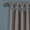 Insulated Knotted Tab Top Blackout Window Curtain Panel Set