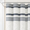 Urban Diamond Stripe Woven Tufted Recycled Cotton Shower Curtain