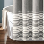 Nantucket Yarn Dyed Cotton Tassel Fringe Shower Curtain