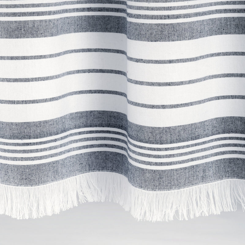 Nantucket Yarn Dyed Cotton Tassel Fringe Shower Curtain