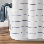 Ombre Stripe Yarn Dyed Cotton Shower Curtain