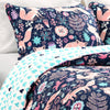 Pixie Fox Quilt 3 Piece Set Twin Size