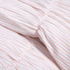 Ruching Ticking Stripe 3 Piece Comforter Set