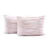 Ruching Ticking Stripe 3 Piece Comforter Set