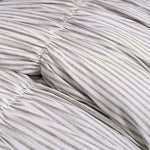Ruching Ticking Stripe 3 Piece Comforter Set