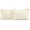 French Country Geo Ruffle Skirt 3 Piece Bedspread Set