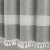 Tucker Stripe Yarn Dyed Cotton Knotted Tassel Shower Curtain