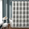 Tucker Stripe Yarn Dyed Cotton Knotted Tassel Shower Curtain