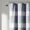 Tucker Stripe Yarn Dyed Cotton Knotted Tassel Shower Curtain