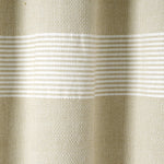 Tucker Stripe Yarn Dyed Cotton Knotted Tassel Shower Curtain