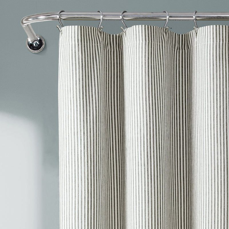 Vintage Stripe Yarn Dyed Cotton Shower Curtain