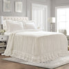 Ella Ruffle Lace 3 Piece Bedspread Set