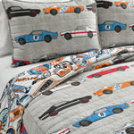 Race Cars Reversible Bedspread Set