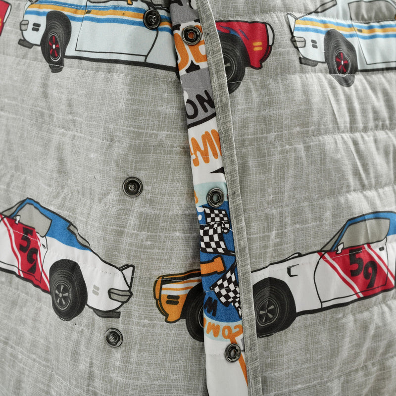 Race Cars Reversible Bedspread Set
