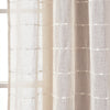 Farmhouse Textured Sheer Back Tab Rod Pocket Window Curtain Panel Set