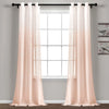 Farmhouse Ombre Stripe Grommet Sheer Window Curtain Panel Set
