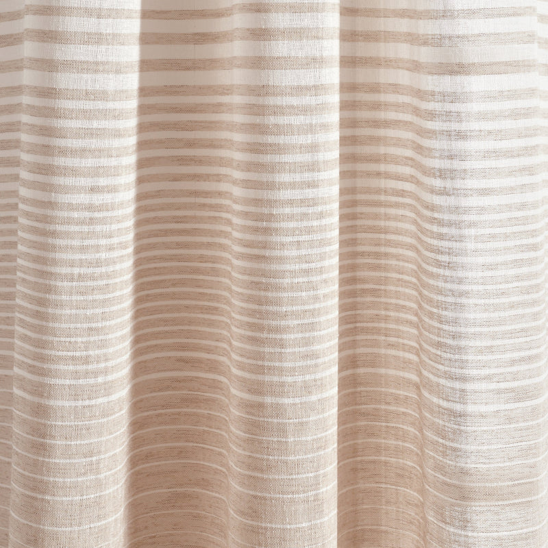 Farmhouse Ombre Stripe Grommet Sheer Window Curtain Panel Set