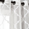 Avon Trellis Grommet Sheer Window Curtain Panel Set