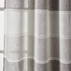 Textured Stripe Grommet Sheer Window Curtain Panel Set
