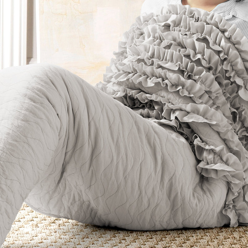 Mermaid Ruffle Mermaid Shape Sherpa Throw