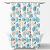 Coastal Reef Feather Shower Curtain