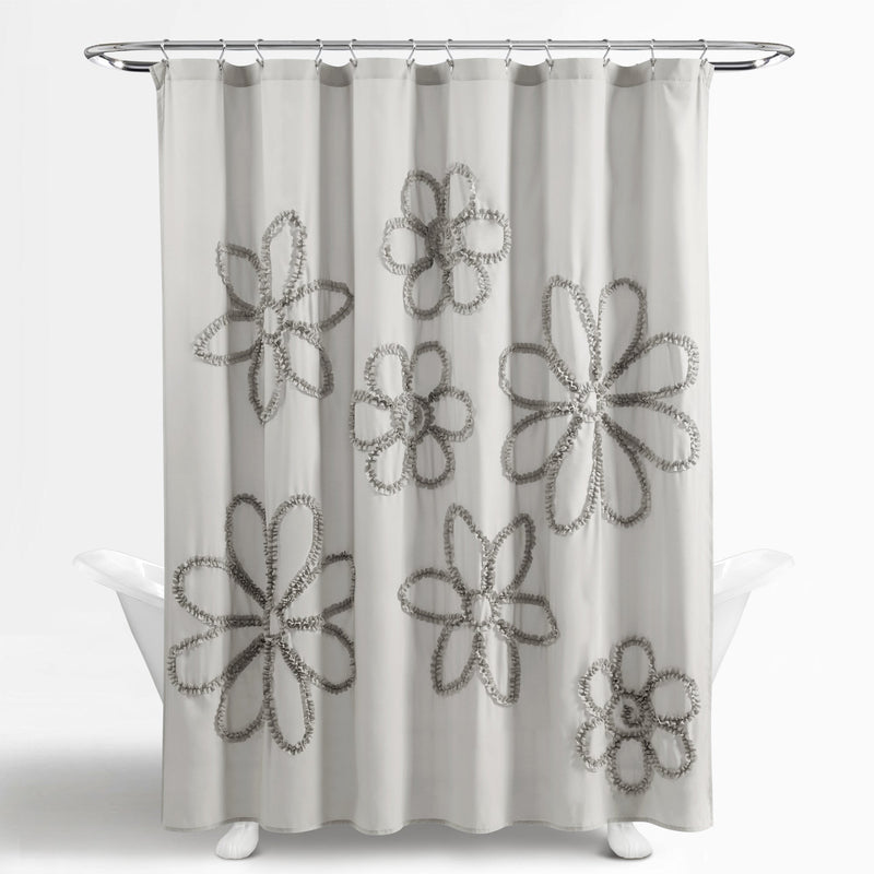 Ruffle Flower Shower Curtain