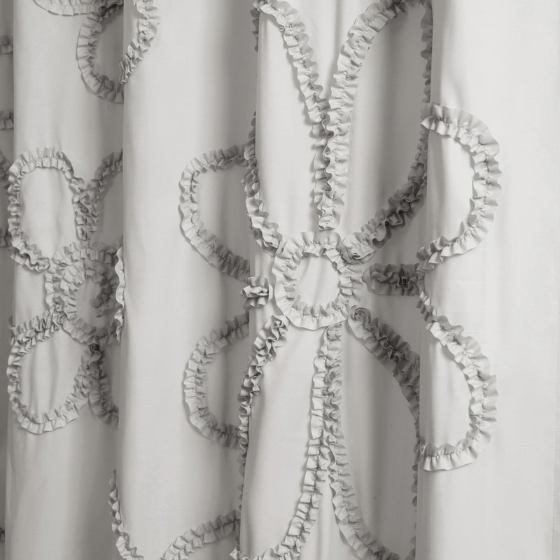 Ruffle Flower Shower Curtain