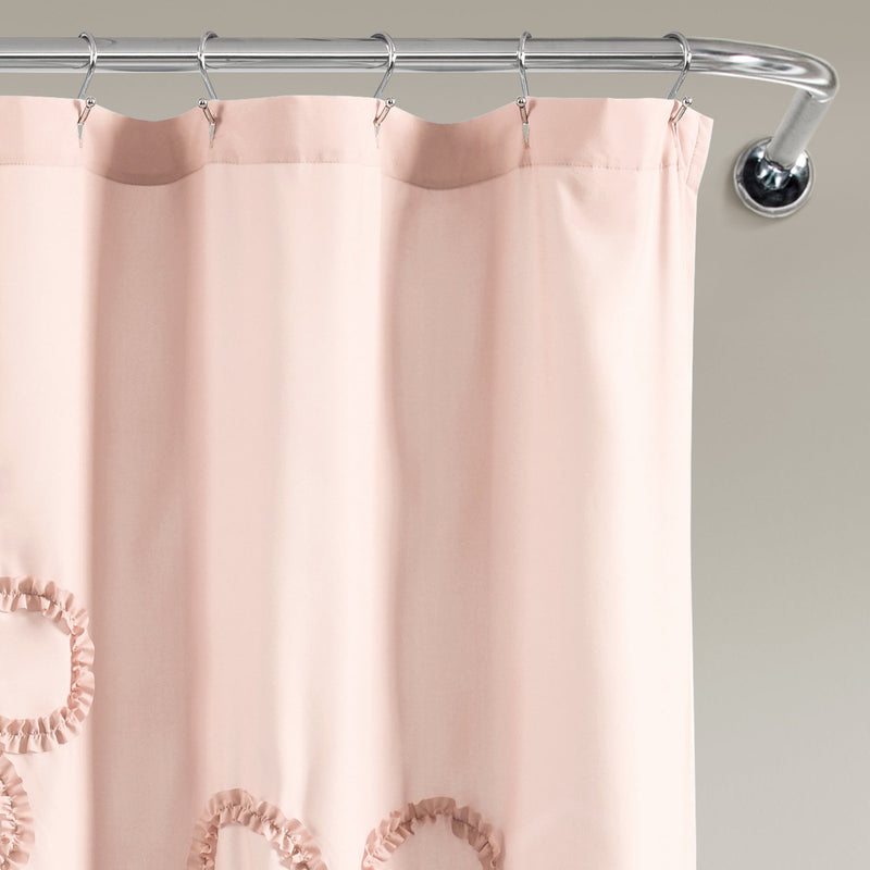 Ruffle Flower Shower Curtain