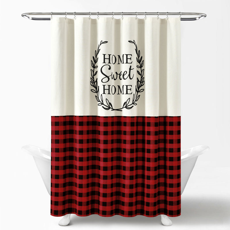 Home Sweet Home Wreath Shower Curtain