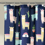 Southwest Llama Cactus Shower Curtain