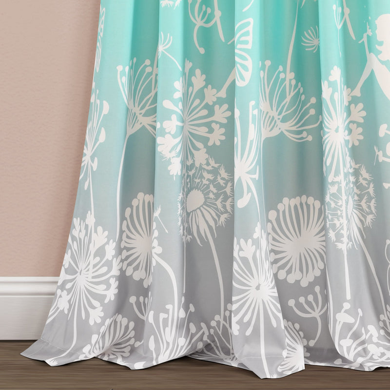 Dandelion Fairy Ombre Window Curtain Panel Set